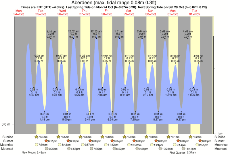 Tide Times and Tide Chart for Aberdeen