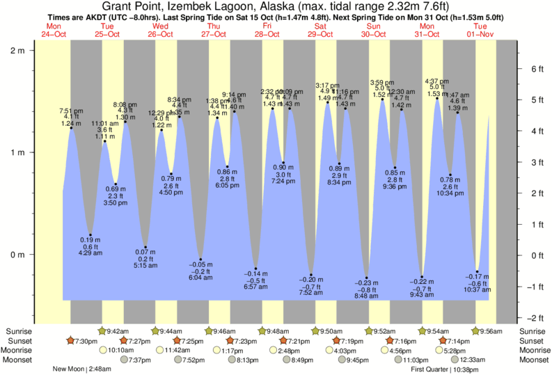 Tide Times and Tide Chart for Grant Point, Izembek Lagoon