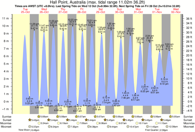 tide-times-and-tide-chart-for-hall-point