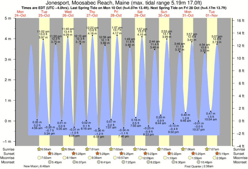 Tide Times and Tide Chart for Jonesport, Moosabec Reach