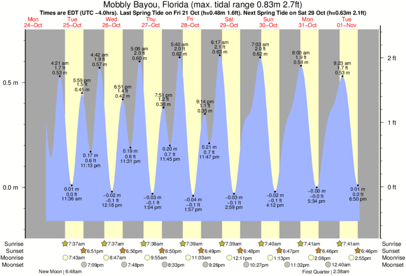 Tide Times and Tide Chart for Mobbly Bayou