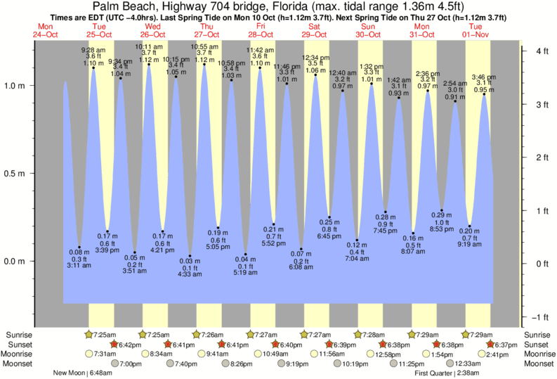 Tide Times and Tide Chart for Palm Beach, Highway 704 bridge