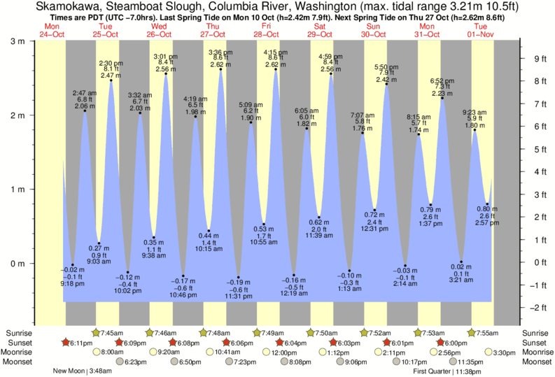 Tide Times and Tide Chart for Skamokawa, Steamboat Slough, Columbia River