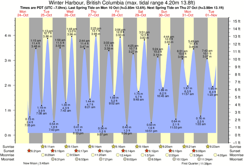 Tide Times and Tide Chart for Winter Harbour