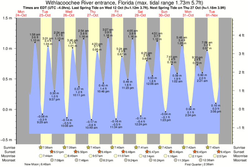 Tide Times and Tide Chart for Withlacoochee River entrance