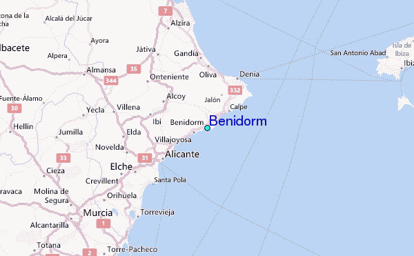 Tourist Map Of Benidorm