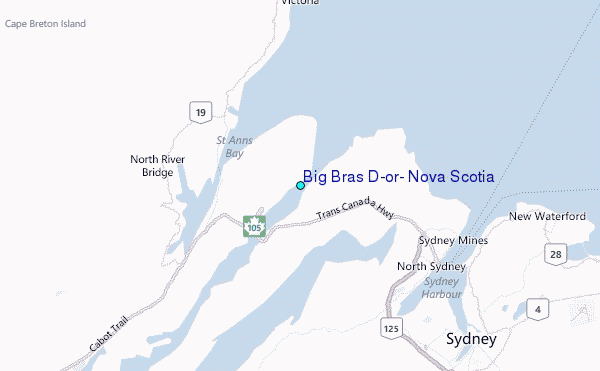 Big Bras D'or, Nova Scotia Tide Station Location Guide