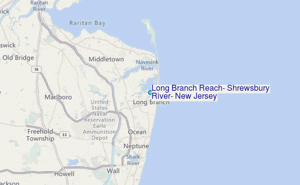 Long Branch Reach, Shrewsbury River, New Jersey Tide Station