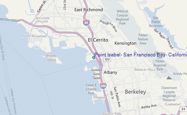 Point Isabel, San Francisco Bay, California Tide Station Location Guide