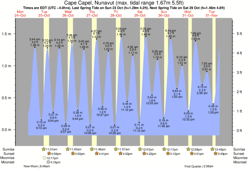 Tide Times and Tide Chart for Cape Capel