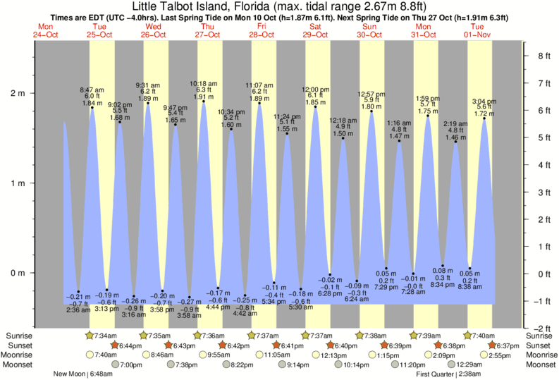 Tide Times and Tide Chart for Little Talbot Island