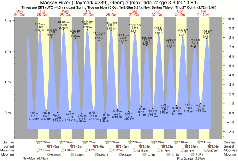 Tide Times and Tide Chart for Mackay River (Daymark #239)