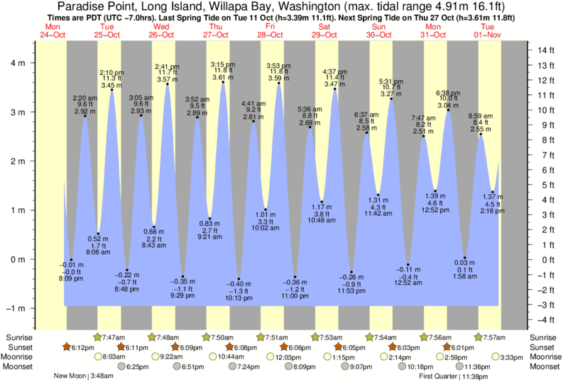 Tide Times and Tide Chart for Paradise Point, Long Island, Willapa Bay