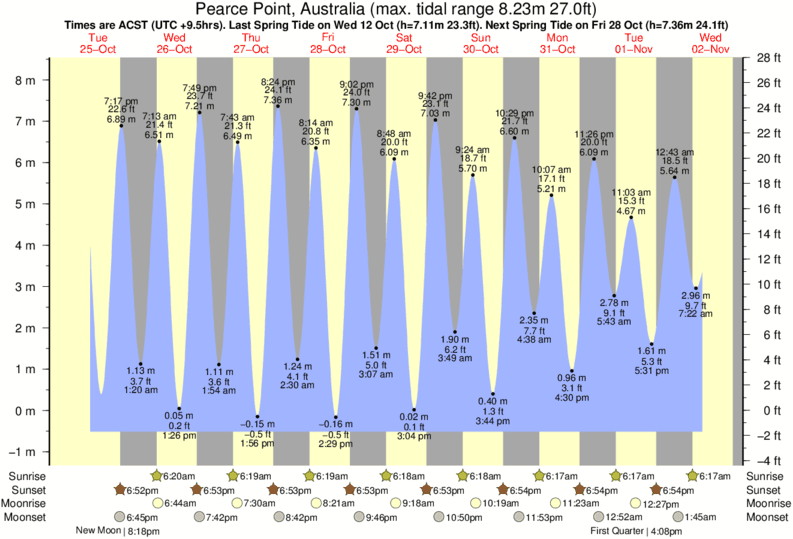 Tide Times and Tide Chart for Pearce Point