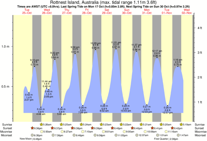 Tide Times and Tide Chart for Rottnest Island