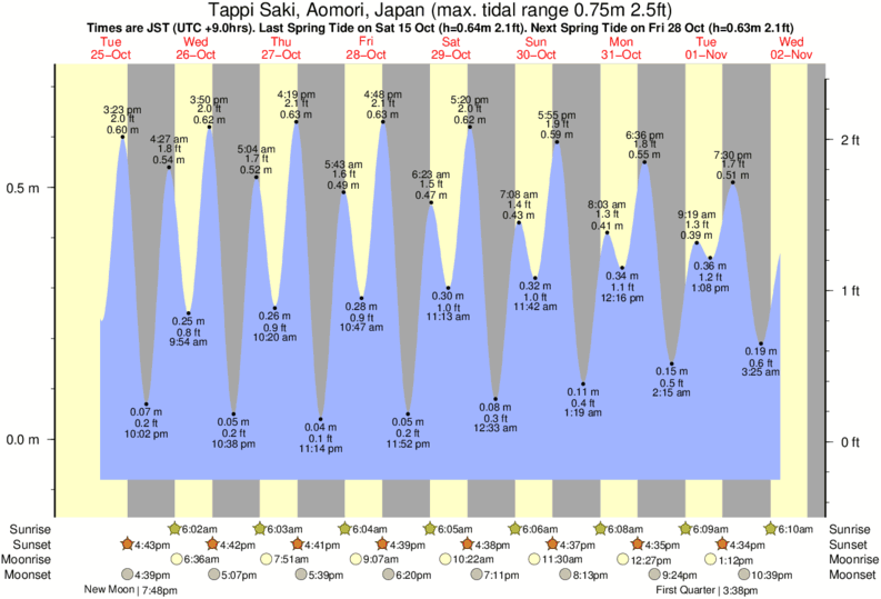 Tide Times and Tide Chart for Tappi Saki