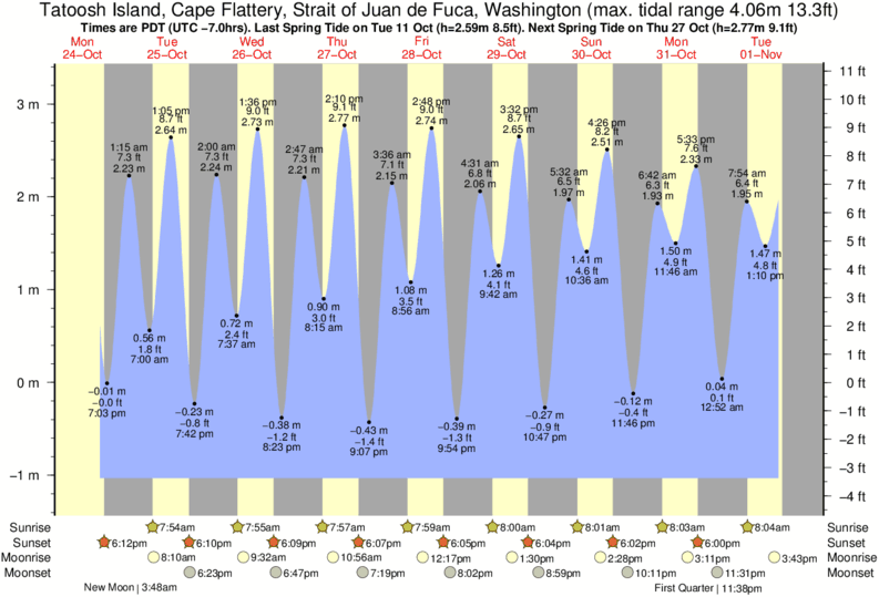 Tide Times and Tide Chart for Tatoosh Island, Cape Flattery, Strait of ...