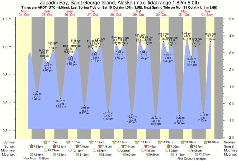 Tide Times and Tide Chart for Zapadni Bay, Saint Island